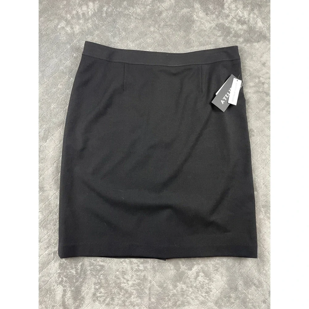 ATELIER LUXE Womens Black Pencil Skirt Size 12 Knee‎ Length Career
